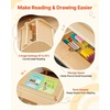 image:imageVEVOR Montessori Weaning Table and Chair Set Wooden Kids Table and Chair Set for Toddlers 15 Step Stool with Whiteboard and 3 Heights Adjustable Easy to Clean for Eating Drawing Reading PlayingNatural
