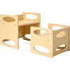 image:imageVEVOR Montessori Weaning Table and Chair Set Wooden Kids Table and Chair Set for Toddlers 15 Step Stool with Whiteboard and 3 Heights Adjustable Easy to Clean for Eating Drawing Reading PlayingNatural
