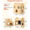 image:imageVEVOR Montessori Weaning Table and Chair Set Wooden Kids Table and Chair Set for Toddlers 15 Step Stool with Whiteboard and 3 Heights Adjustable Easy to Clean for Eating Drawing Reading PlayingNatural