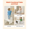 image:imageVEVOR Montessori Weaning Table and Chair Set Wooden Kids Table and Chair Set for Toddlers 15 Step Stool with Whiteboard and 3 Heights Adjustable Easy to Clean for Eating Drawing Reading PlayingWhite