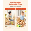 image:imageVEVOR Montessori Weaning Table and Chair Set Wooden Kids Table and Chair Set for Toddlers 15 Step Stool with Whiteboard and 3 Heights Adjustable Easy to Clean for Eating Drawing Reading PlayingNatural