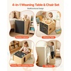 image:imageVEVOR Montessori Weaning Table and Chair Set Wooden Kids Table and Chair Set for Toddlers 15 Step Stool with Whiteboard and 3 Heights Adjustable Easy to Clean for Eating Drawing Reading PlayingNatural