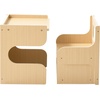 image:imageVEVOR Montessori Weaning Table and Chair Set Wooden Kids Table and Chair Set for Toddlers 15 Step Stool with Whiteboard and 3 Heights Adjustable Easy to Clean for Eating Drawing Reading PlayingNatural