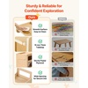 image:imageVEVOR Montessori Weaning Table and Chair Set Wooden Kids Table and Chair Set for Toddlers 15 Step Stool with Whiteboard and 3 Heights Adjustable Easy to Clean for Eating Drawing Reading PlayingNatural