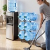 image:imageVEVOR Movable 5 Gallon Water Jug Holder Double Rows 3 or 5 Gallon Water Bottle Holder for 6 Bottles Heavy Duty Jug Rack Organizer with Lockable Casters amp Handle Foldable for Kitchen Office BlackBlack