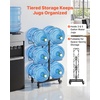 image:imageVEVOR Movable 5 Gallon Water Jug Holder Double Rows 3 or 5 Gallon Water Bottle Holder for 6 Bottles Heavy Duty Jug Rack Organizer with Lockable Casters amp Handle Foldable for Kitchen Office BlackBlack