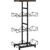 image:imageVEVOR Movable 5 Gallon Water Jug Holder Double Rows 3 or 5 Gallon Water Bottle Holder for 6 Bottles Heavy Duty Jug Rack Organizer with Lockable Casters amp Handle Foldable for Kitchen Office BlackBlack and Brown