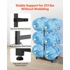 image:imageVEVOR Movable 5 Gallon Water Jug Holder Double Rows 3 or 5 Gallon Water Bottle Holder for 6 Bottles Heavy Duty Jug Rack Organizer with Lockable Casters amp Handle Foldable for Kitchen Office BlackBlack