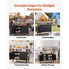 image:imageVEVOR Outdoor Grill Cart with Sink and Storage Cabinet 52 Inch Grill Table Waterproof Kitchen Island with Stainless Steel Top Spice Rack Wheel Movable Food Prep Station for Patio Bar Backyard BBQ551 Inch