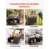 image:imageVEVOR Outdoor Grill Cart with Sink and Storage Cabinet 52 Inch Grill Table Waterproof Kitchen Island with Stainless Steel Top Spice Rack Wheel Movable Food Prep Station for Patio Bar Backyard BBQ364 Inch