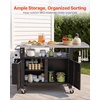 image:imageVEVOR Outdoor Grill Cart with Sink and Storage Cabinet 52 Inch Grill Table Waterproof Kitchen Island with Stainless Steel Top Spice Rack Wheel Movable Food Prep Station for Patio Bar Backyard BBQ551 Inch
