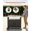 image:imageVEVOR Outdoor Grill Cart with Sink and Storage Cabinet 52 Inch Grill Table Waterproof Kitchen Island with Stainless Steel Top Spice Rack Wheel Movable Food Prep Station for Patio Bar Backyard BBQ364 Inch