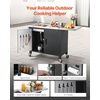 image:imageVEVOR Outdoor Grill Cart with Sink and Storage Cabinet 52 Inch Grill Table Waterproof Kitchen Island with Stainless Steel Top Spice Rack Wheel Movable Food Prep Station for Patio Bar Backyard BBQ52 Inch
