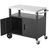 image:imageVEVOR Outdoor Grill Cart with Sink and Storage Cabinet 52 Inch Grill Table Waterproof Kitchen Island with Stainless Steel Top Spice Rack Wheel Movable Food Prep Station for Patio Bar Backyard BBQ364 Inch
