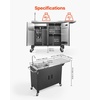 image:imageVEVOR Outdoor Grill Cart with Sink and Storage Cabinet 52 Inch Grill Table Waterproof Kitchen Island with Stainless Steel Top Spice Rack Wheel Movable Food Prep Station for Patio Bar Backyard BBQ52 Inch