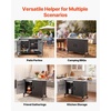 image:imageVEVOR Outdoor Grill Cart with Sink and Storage Cabinet 52 Inch Grill Table Waterproof Kitchen Island with Stainless Steel Top Spice Rack Wheel Movable Food Prep Station for Patio Bar Backyard BBQ52 Inch
