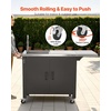 image:imageVEVOR Outdoor Grill Cart with Sink and Storage Cabinet 52 Inch Grill Table Waterproof Kitchen Island with Stainless Steel Top Spice Rack Wheel Movable Food Prep Station for Patio Bar Backyard BBQ52 Inch