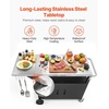 image:imageVEVOR Outdoor Grill Cart with Storage Cabinet 531 Inch Grill Table Waterproof Kitchen Island with Stainless Steel Top Shelf and Wheels Movable Food Prep Station for Patio Bar Backyard BBQ489 Inch
