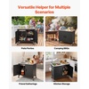 image:imageVEVOR Outdoor Grill Cart with Storage Cabinet 531 Inch Grill Table Waterproof Kitchen Island with Stainless Steel Top Shelf and Wheels Movable Food Prep Station for Patio Bar Backyard BBQ38inch