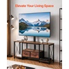 image:imageVEVOR TV Stand with Mount 472 Inch TV Stand Console with Power Outlet amp Storage Drawers for 3275 Inch TVs Height Adjustable Entertainment Center with LED Lights for Living Room Rustic Brown