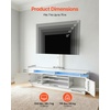 image:imageVEVOR TV Stand with Mount 591 Inch Swivel TV Stand Console with Power Outlet for 3275 Inch TVs Height Adjustable Modern Entertainment Center with Storage amp LED Lights for Living Room White
