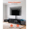 image:imageVEVOR TV Stand with Mount 591 Inch Swivel TV Stand Console with Power Outlet for 3275 Inch TVs Height Adjustable Modern Entertainment Center with Storage amp LED Lights for Living Room Black