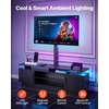 image:imageVEVOR TV Stand with Mount 591 Inch Swivel TV Stand Console with Power Outlet for 3275 Inch TVs Height Adjustable Modern Entertainment Center with Storage amp LED Lights for Living Room Black