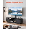 image:imageVEVOR TV Stand with Mount 591 Inch Swivel TV Stand Console with Power Outlet for 3275 Inch TVs Height Adjustable Modern Entertainment Center with Storage amp LED Lights for Living Room Black