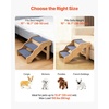 image:imageVEVOR Wood Pet Stairs 5Step Dog Stairs for Beds Sofa amp Cars 150lbs Load Capacity Floded Flat Design Stable amp Sturdy Cat amp Dog Step Ladder for Small Medium Large Older Pet Puppy EssentialsWood ColorBlue