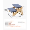 image:imageVEVOR Wood Pet Stairs 5Step Dog Stairs for Beds Sofa amp Cars 150lbs Load Capacity Floded Flat Design Stable amp Sturdy Cat amp Dog Step Ladder for Small Medium Large Older Pet Puppy EssentialsWood ColorBlue