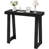 image:imageVEVOR 36 in Console Table Modern Desk Behind The Couch Wooden Rectangle Entrance Desk Narrow Long Sofa Table Accent Stand Ideal for Hallway Bedroom Living Room Foyer Easy Assembly BlackBlack