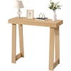 image:imageVEVOR 36 in Console Table Modern Desk Behind The Couch Wooden Rectangle Entrance Desk Narrow Long Sofa Table Accent Stand Ideal for Hallway Bedroom Living Room Foyer Easy Assembly BlackNatural