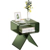image:imageVEVOR Acrylic Side Table 2Tier Clear End Table with Storage Shelf Modern Transparent Bedside Nightstand Lucite Desk for Bedroom Living Room Home Decor 118 D x 157 W x 197 HGreen