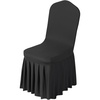image:imageVEVOR Chair Covers Polyester Spandex Chair Cover Stretch Slipcovers for Wedding Party Dining Banquet FlatFront Chair Covers Whitea 53PCSBlackd