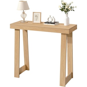 image:imageVEVOR 36 in Console Table Modern Desk Behind The Couch Wooden Rectangle Entrance Desk Narrow Long Sofa Table Accent Stand Ideal for Hallway Bedroom Living Room Foyer Easy Assembly BlackNatural