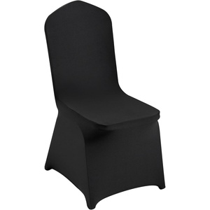 image:imageVEVOR Chair Covers Polyester Spandex Chair Cover Stretch Slipcovers for Wedding Party Dining Banquet FlatFront Chair Covers Whitea 53PCSBlacka