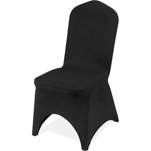 image:imageVEVOR Chair Covers Polyester Spandex Chair Cover Stretch Slipcovers for Wedding Party Dining Banquet FlatFront Chair Covers Whitea 53PCSBlackb