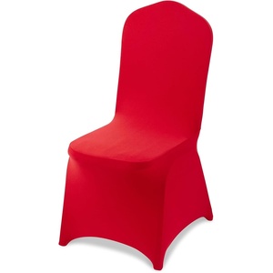 image:imageVEVOR Chair Covers Polyester Spandex Chair Cover Stretch Slipcovers for Wedding Party Dining Banquet FlatFront Chair Covers Whitea 53PCSReda