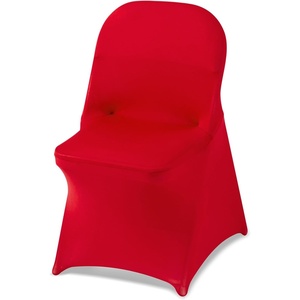 image:imageVEVOR Chair Covers Polyester Spandex Chair Cover Stretch Slipcovers for Wedding Party Dining Banquet FlatFront Chair Covers Whitea 53PCSRedc