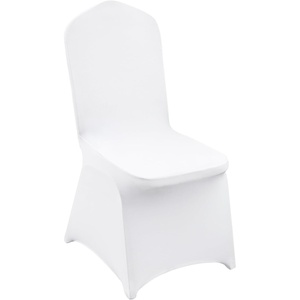 image:imageVEVOR Chair Covers Polyester Spandex Chair Cover Stretch Slipcovers for Wedding Party Dining Banquet FlatFront Chair Covers Whitea 53PCSWhitea