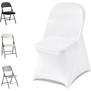 image:imageVEVOR Chair Covers Polyester Spandex Chair Cover Stretch Slipcovers for Wedding Party Dining Banquet FlatFront Chair Covers Whitea 53PCSWhitec