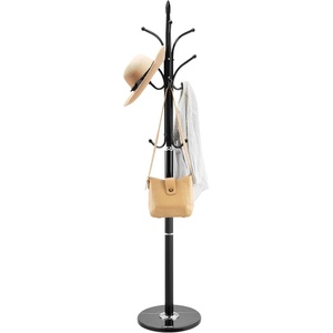 image:imageVEVOR Coat Rack Freestanding Coats Tree Stand with Stable Marble Base amp 6 Hooks Free Standing Hall Coat Rack for Entryway Bedroom Office Living Room Modern Clothes Hanger for Coats Hats BagsHook