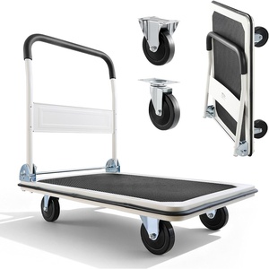 image:imageVEVOR Foldable Push Cart Dolly 660 lbs Load Capacity Folding Platform Truck with Swivel Wheels Moving Platform Hand Truck Flatbed Cart Space Saving Push Handle for Easy Storage 354 x 343 x 24 in354 x 343 x 240 in 900 x 870 x 610 mm