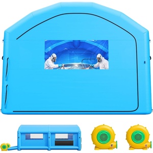 image:imageVEVOR Inflatable Paint Booth 23 x 13 x 9 ft Portable Spray Booth with 480W750W Blowers and Large Filter Cotton Arched Roof Blow Up Painting Tent for MidSize Pickup Truck Large Furniture Blue