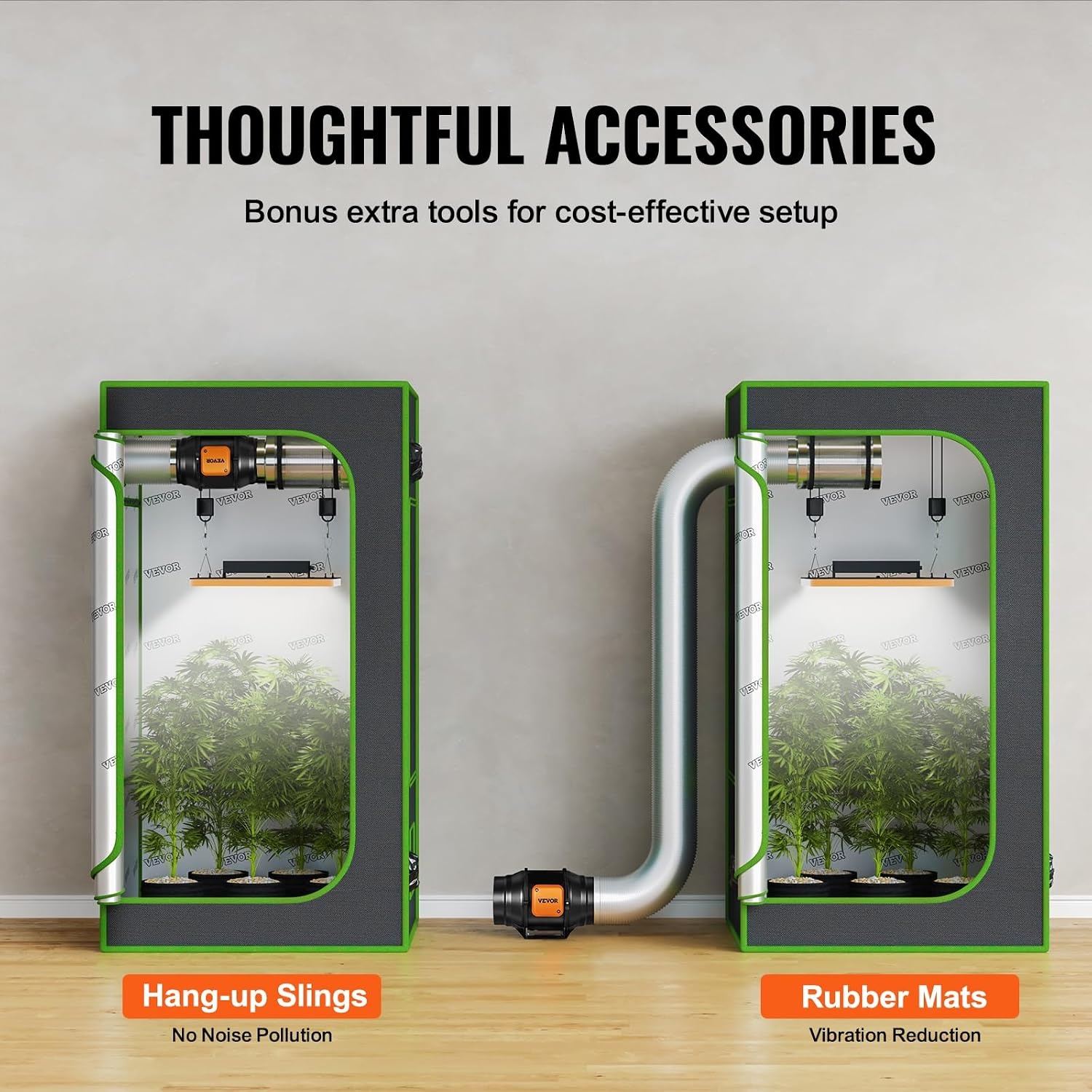 image:imageVEVOR 4 Air Filtration Kit 180 CFM Inline Duct Fan with Speed Controller Carbon Filter amp Ducting Ventilation System for Heating Cooling Booster Grow Tents Hydroponics6 Fan  Variable Speed Controller