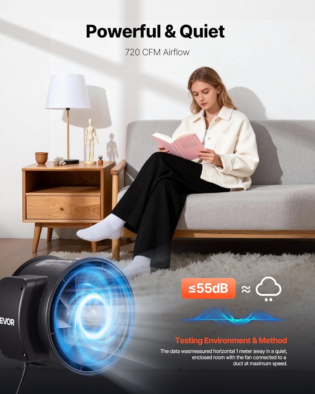 image:imageVEVOR 4 Air Filtration Kit 180 CFM Inline Duct Fan with Speed Controller Carbon Filter amp Ducting Ventilation System for Heating Cooling Booster Grow Tents Hydroponics8 Fan  Air Filtration Kit