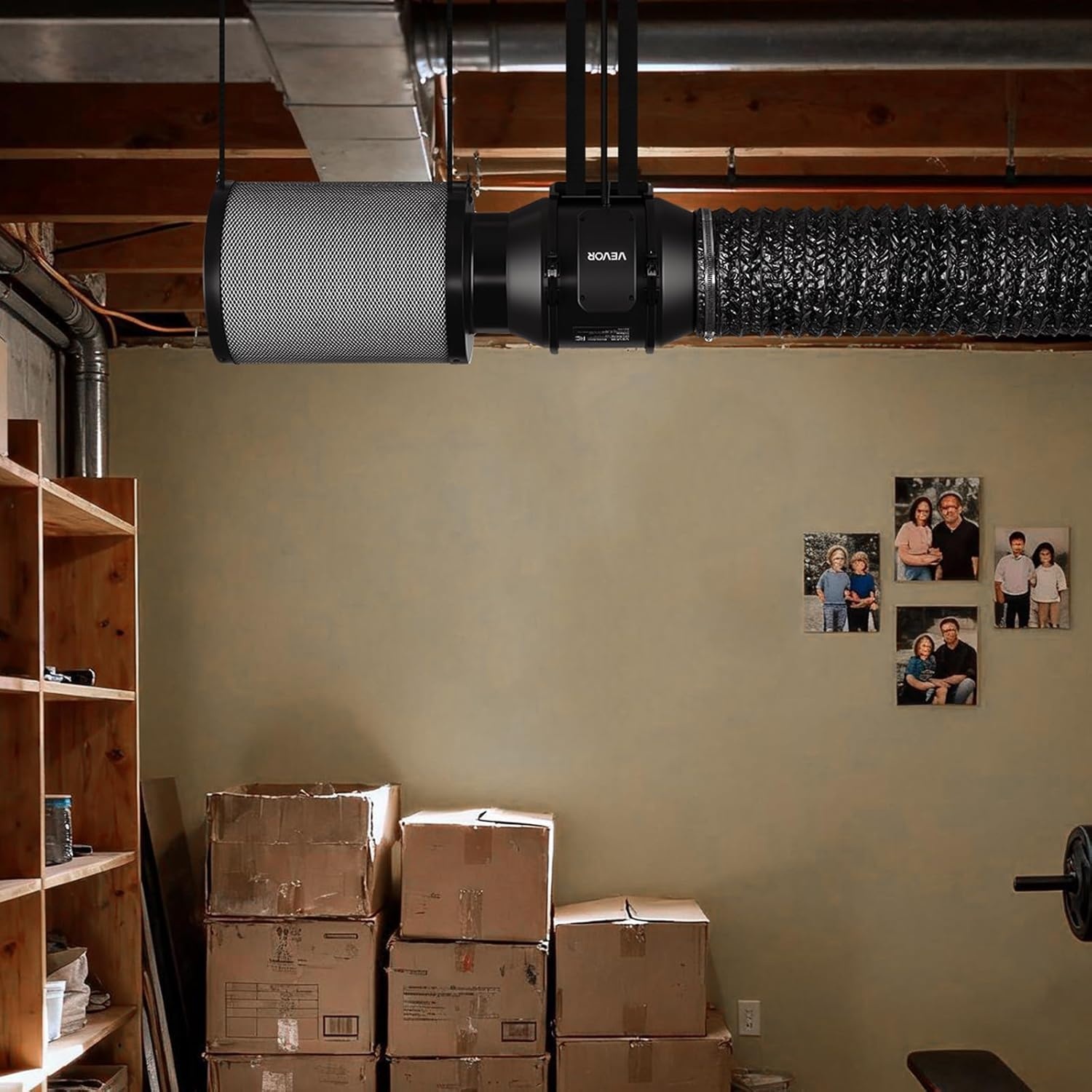 image:imageVEVOR 4 Air Filtration Kit 180 CFM Inline Duct Fan with Speed Controller Carbon Filter amp Ducting Ventilation System for Heating Cooling Booster Grow Tents Hydroponics6 Fan  Air Filtration Kit