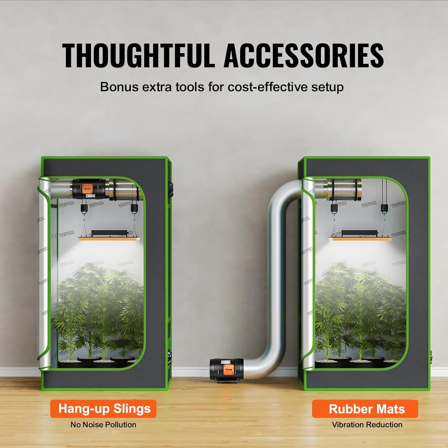 image:imageVEVOR 4 Air Filtration Kit 180 CFM Inline Duct Fan with Speed Controller Carbon Filter amp Ducting Ventilation System for Heating Cooling Booster Grow Tents Hydroponics8 Fan  Variable Speed Controller