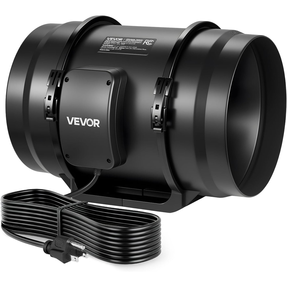 image:imageVEVOR 4 Air Filtration Kit 180 CFM Inline Duct Fan with Speed Controller Carbon Filter amp Ducting Ventilation System for Heating Cooling Booster Grow Tents Hydroponics8 Inline Fan