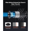 image:imageVEVOR 4 Air Filtration Kit 180 CFM Inline Duct Fan with Speed Controller Carbon Filter amp Ducting Ventilation System for Heating Cooling Booster Grow Tents Hydroponics4 Fan  Air Filtration Kit